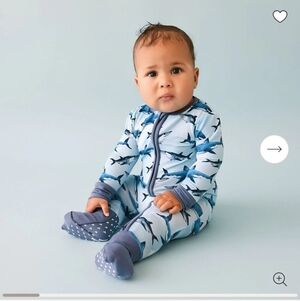 Posh Peanut Bamboo Convertible Baby Sleepers Pajama- Pancake Party Size 0-3M